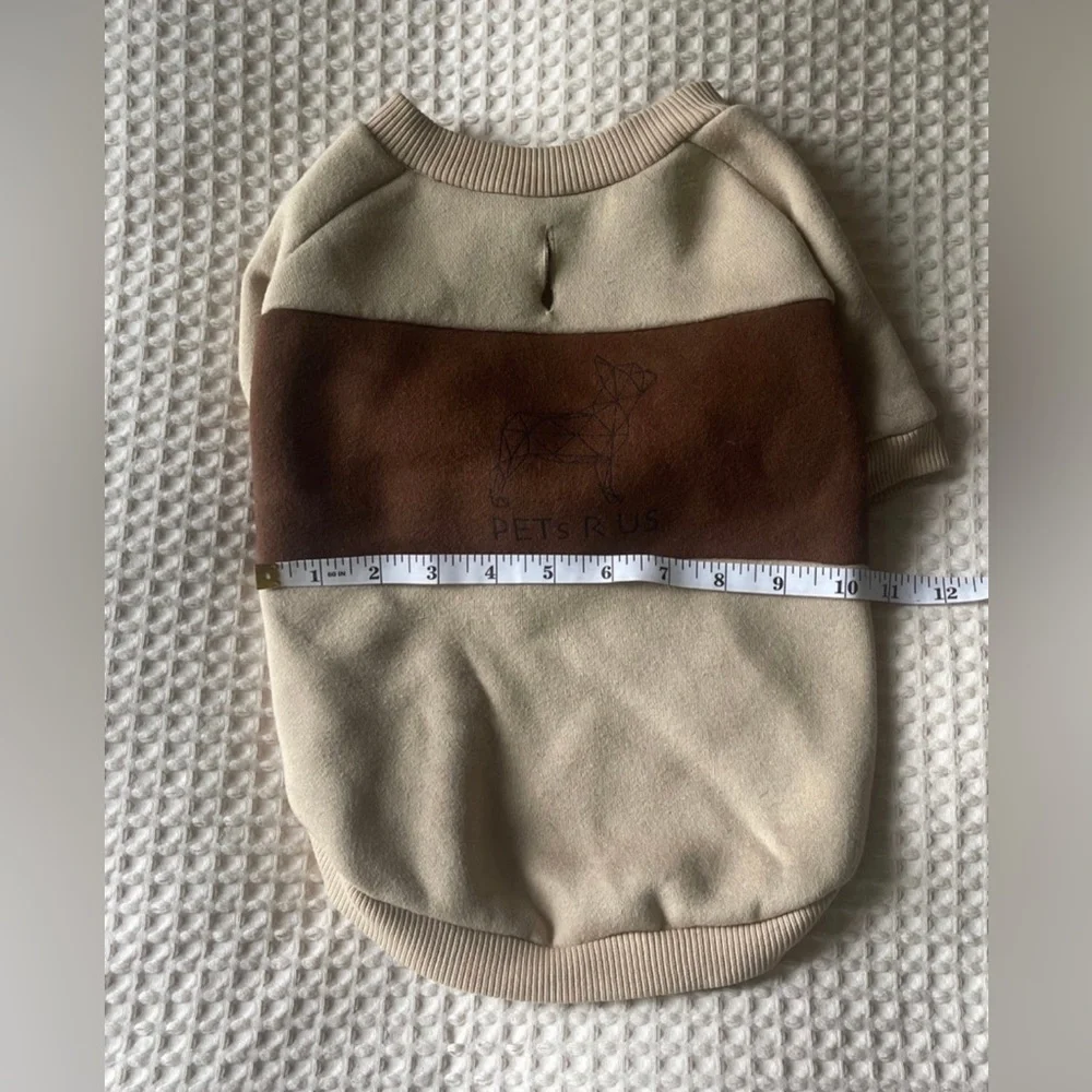 PETsRUS Dog sweater sweatshirt beige brown 100% cotton natural